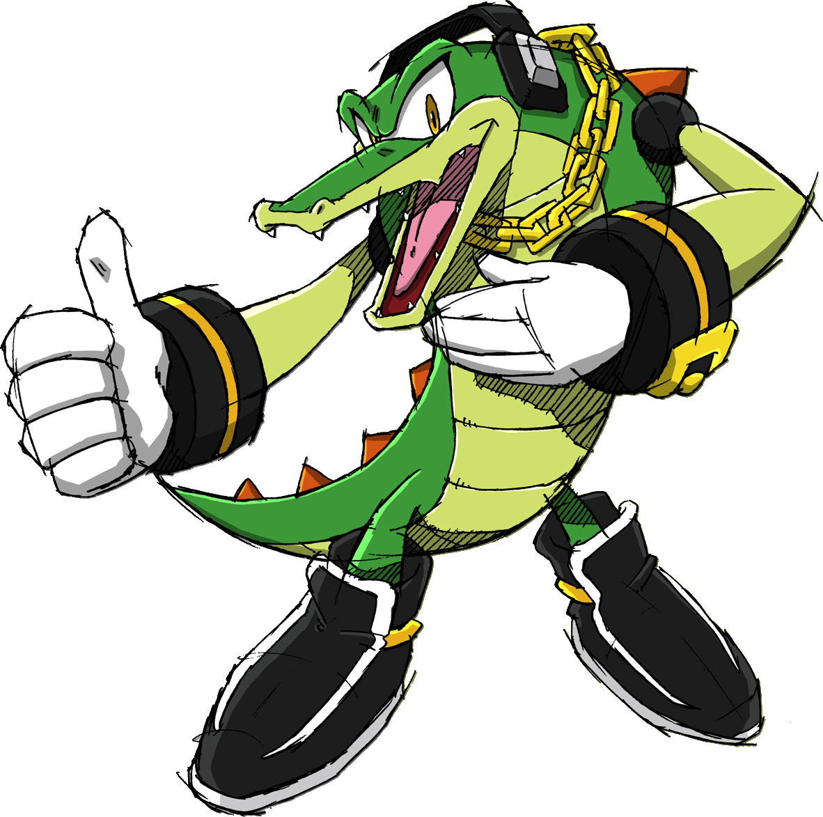 Vector The Crocodile Sketch - Vector Sonic (1182x1173)