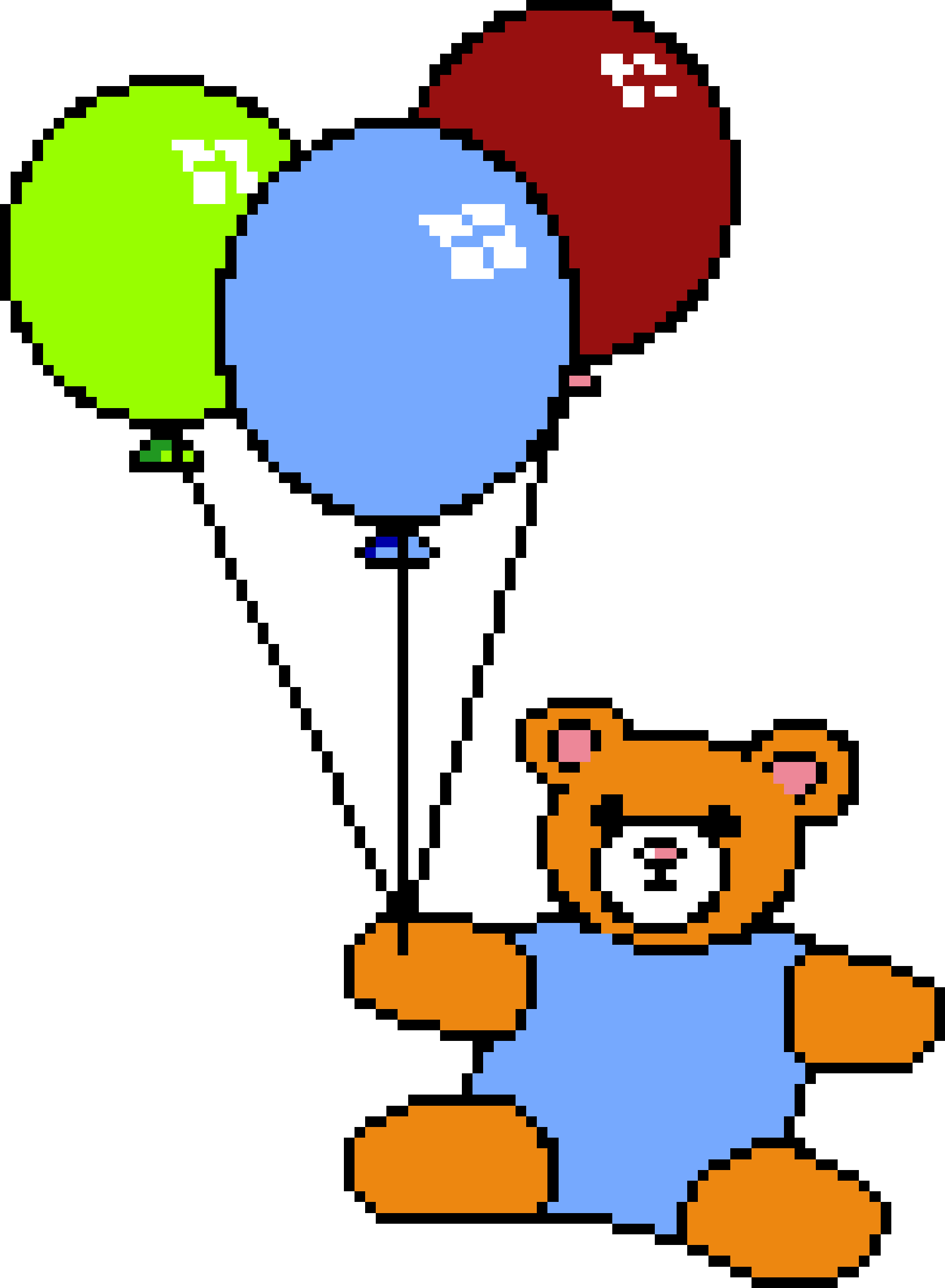 Big Image - Gambar Boneka Pegang Balon (1690x2304)