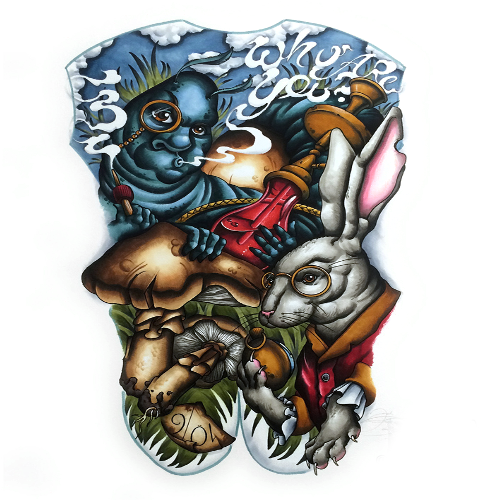 Color Wonderland - Alice Liddell Tattoo (512x512)