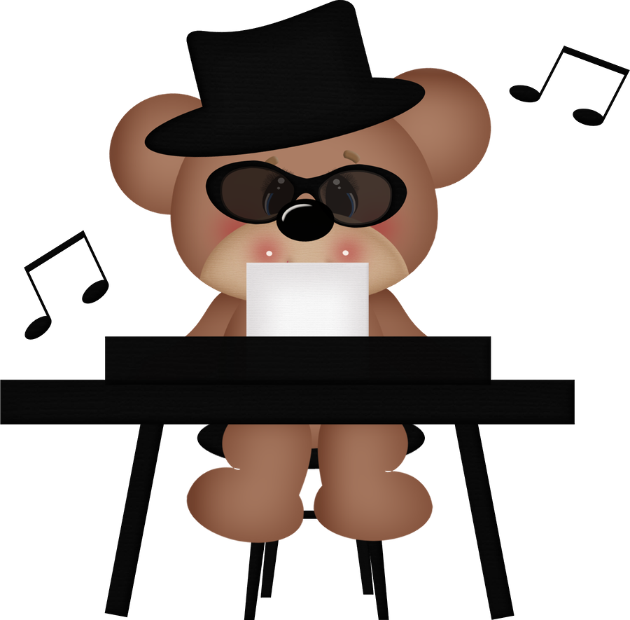 Music Clipart, Brother - Teddy Bear Music Clipart (900x885)
