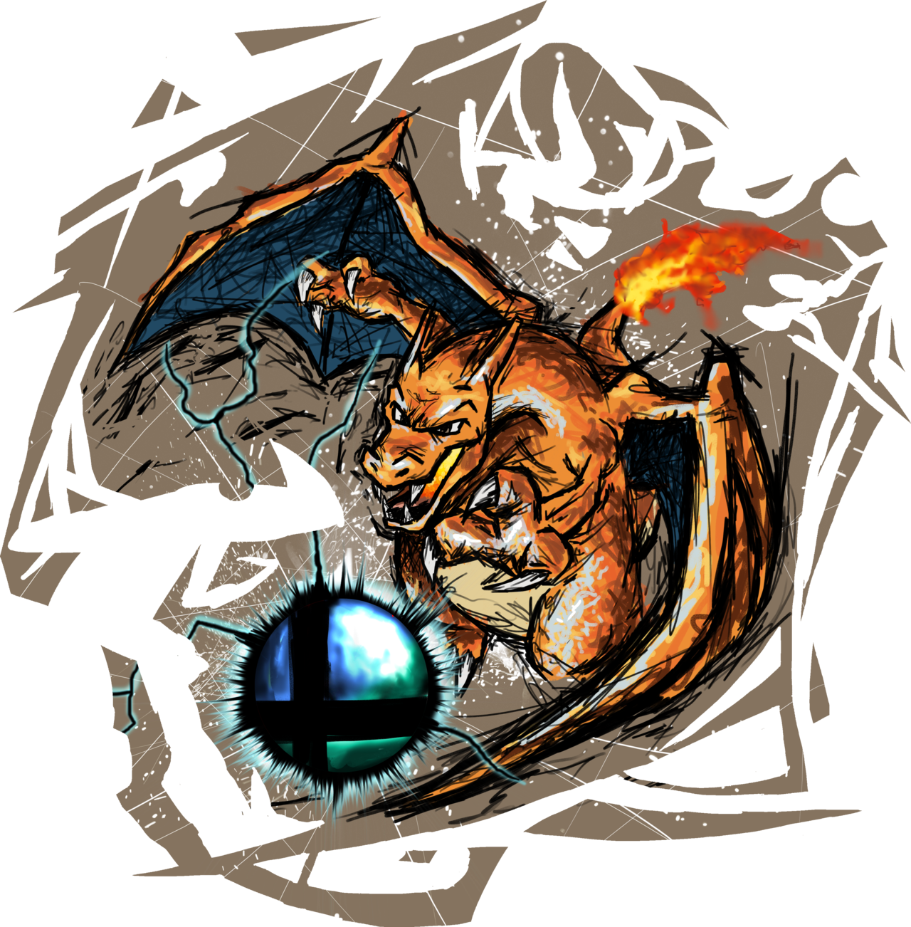 Charizard By Tails1000 Smash Striker - Mario Strikers (1280x1302)