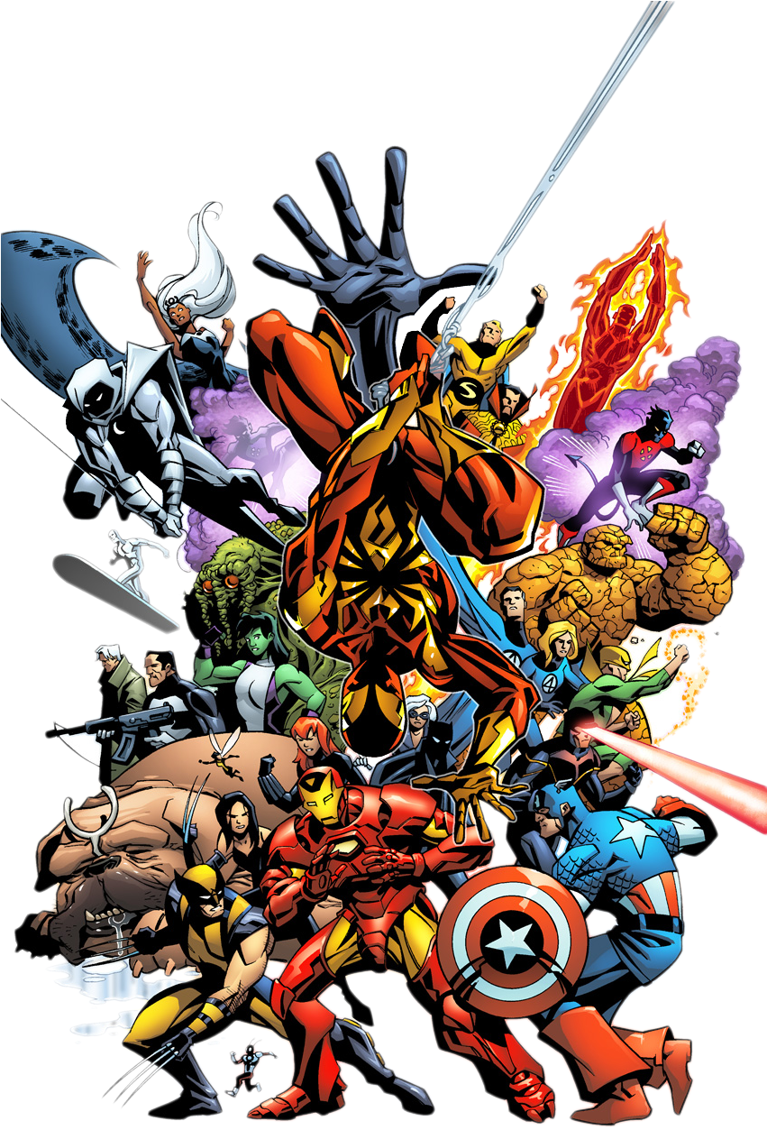 Universe Tattoo Sleeve Download - Marvel Team Up [book] (850x1275)