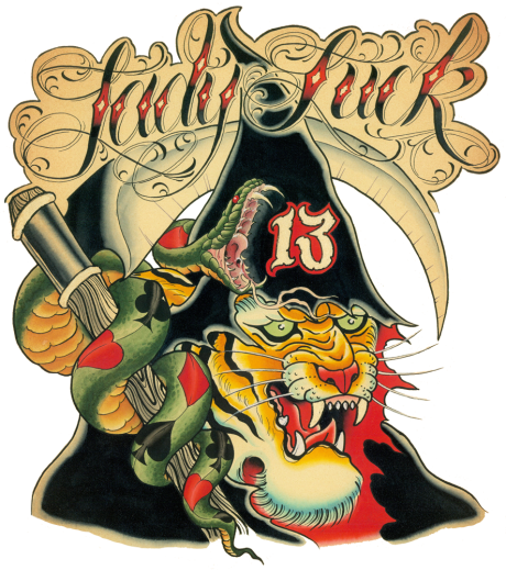 13th Annual Lady Luck Tattoo & Arts Expo - Lady Luck That Bring Happy Good Fortune (460x519)