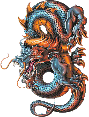 Big Dragons - Colored Dragon Tattoo Designs (344x450)