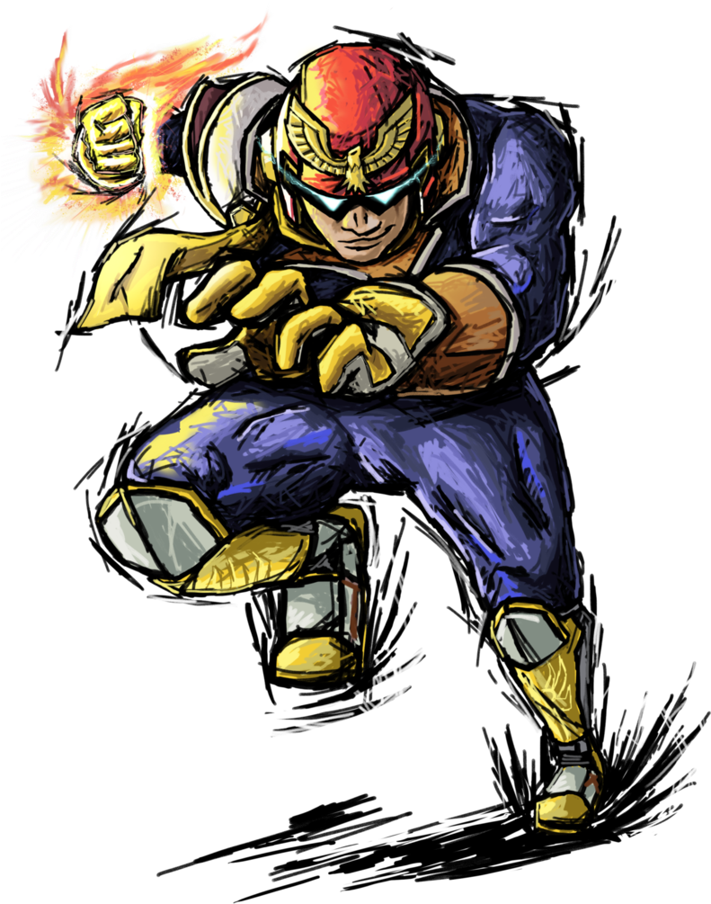 Captain Falcon By Tails1000 - Mario Strikers Art Style (790x1012)