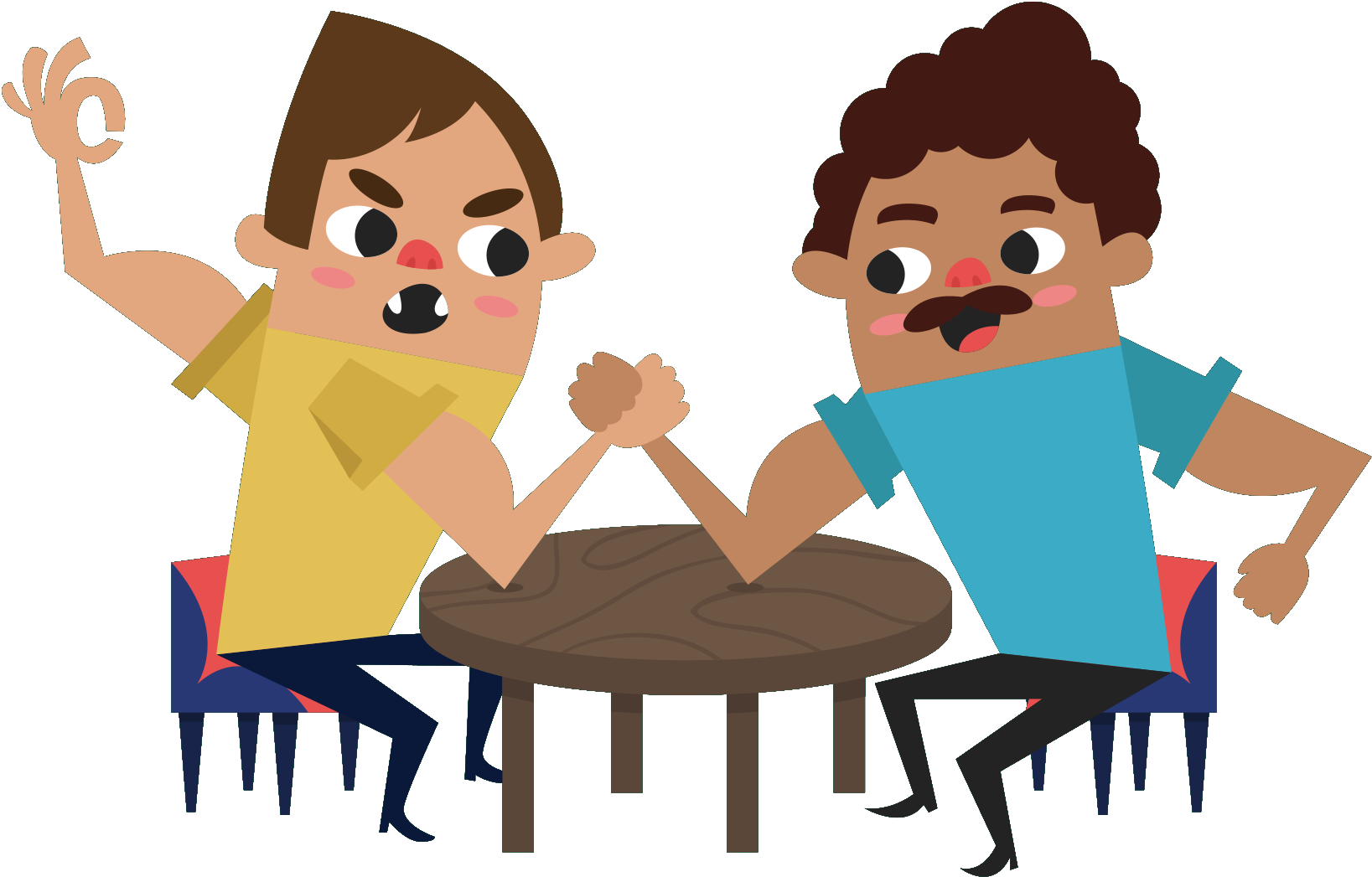Clip Art - Arm Wrestling - Arm Wrestling (2100x1500)
