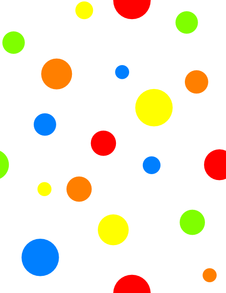 Rainbow Polka Dots Png (462x599)