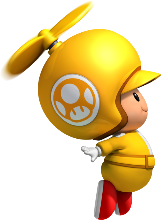 Propeller Yellow Toad - New Super Mario Bros Wii (560x768)