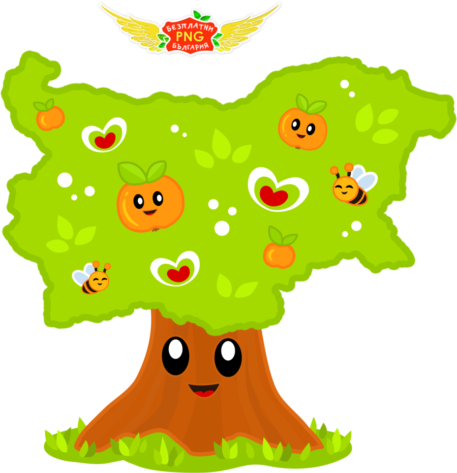 Bulgaria Free Png Tree Cartoon By Golddawn - Tree Cartoon Png (1024x1041)