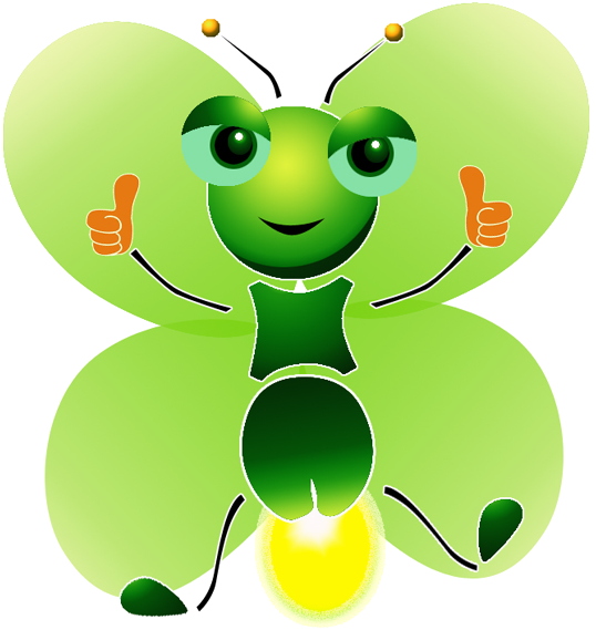 Butterfly Cartoon Light - Portable Network Graphics (800x618)