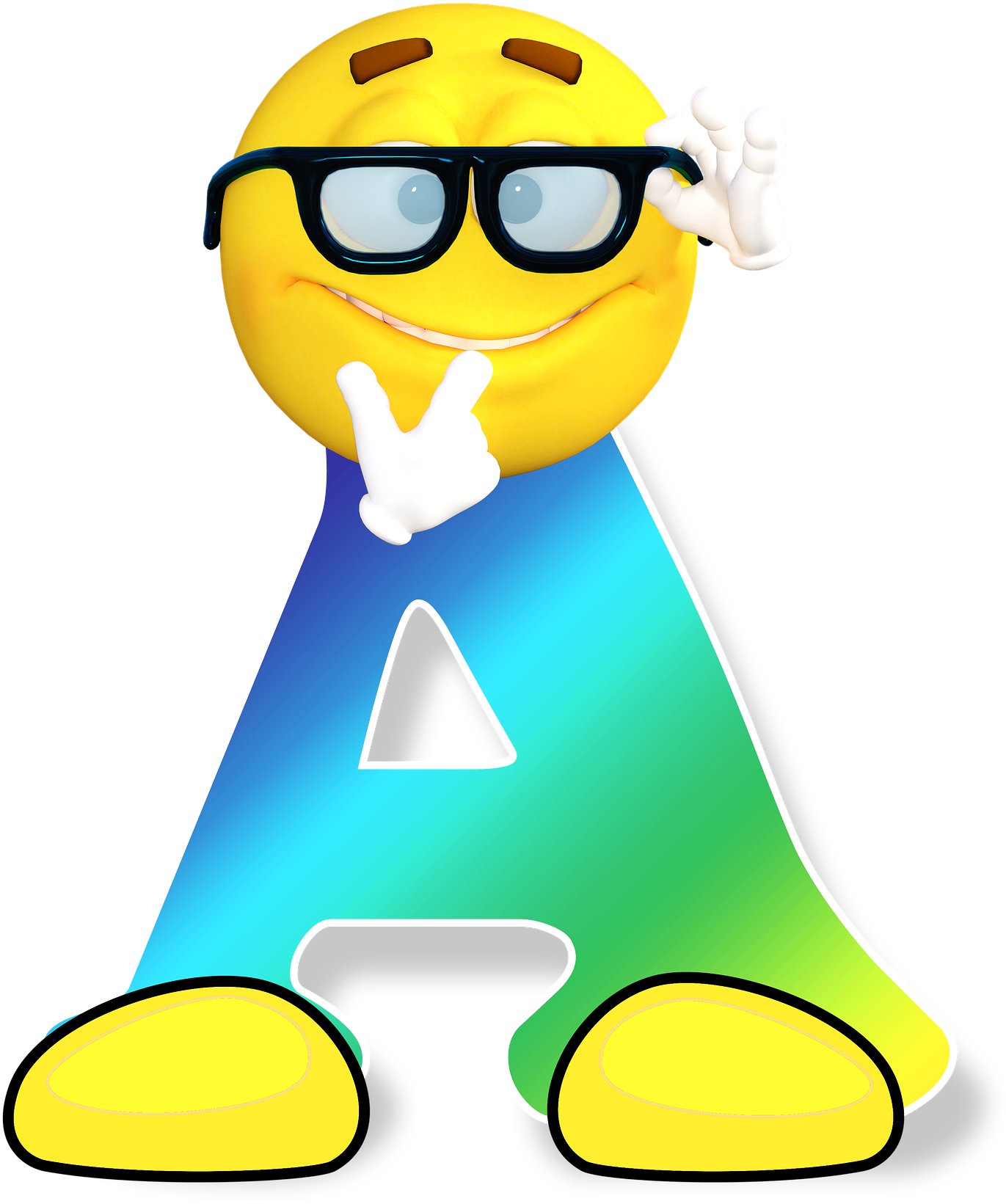 Cartoon Alphabet Letters 2, Buy Clip Art - Smiley Alphabet (1920x1920)