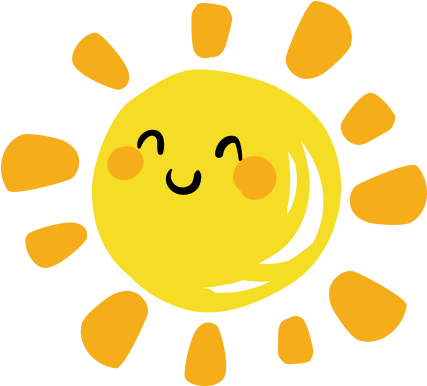 Cartoon Sun Smiley - Sunshine Cartoon Png (500x500)