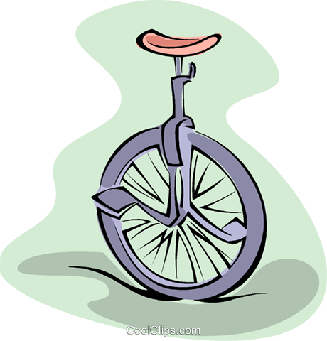 Einrad Vektor Clipart Bild Vc022181 - Unicycle Clip Art (460x480)
