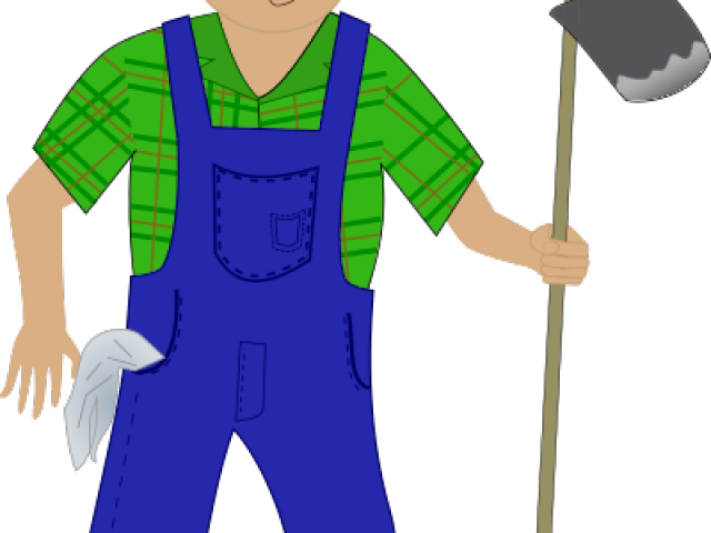 Janitor Clipart Principal - Cartoon Farmer (640x480)