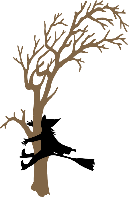 This Svg File Can Be Used In Either Version Of Scal - Spooky Tree Silhouette (450x687)
