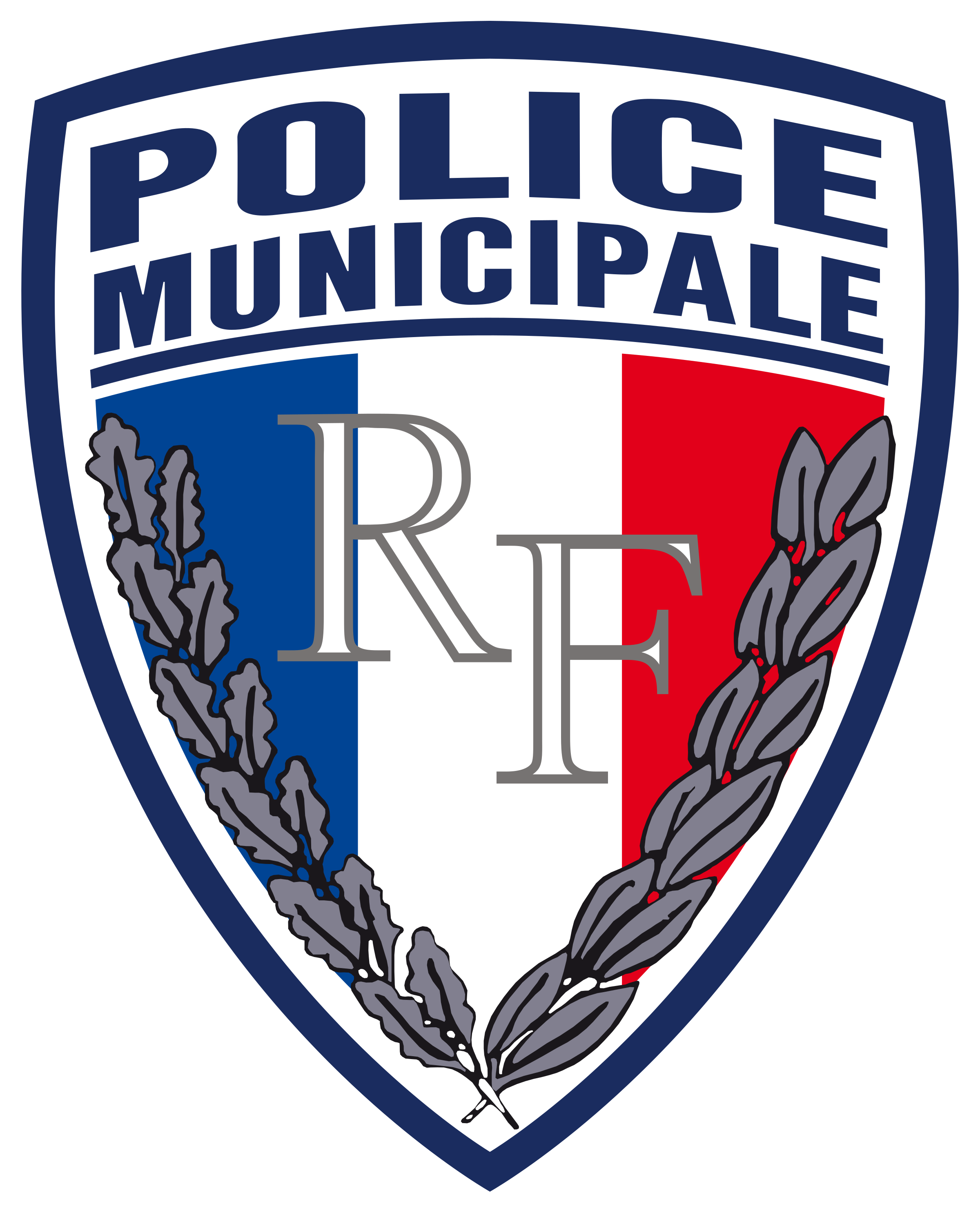 Police Municipale Logo Black And White - Logo Police Municipale (2400x2982)