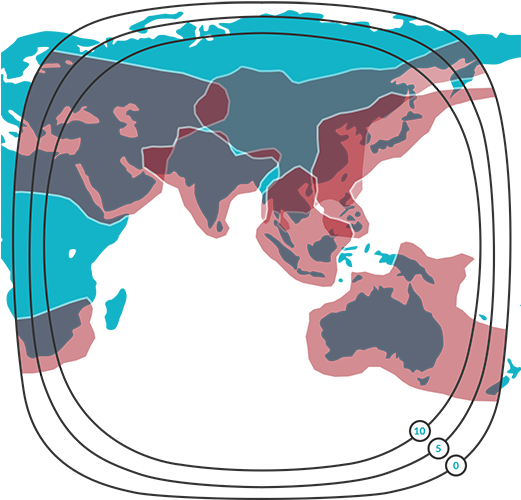 Nss-6 Ku Band - World Map Black And White (520x520)