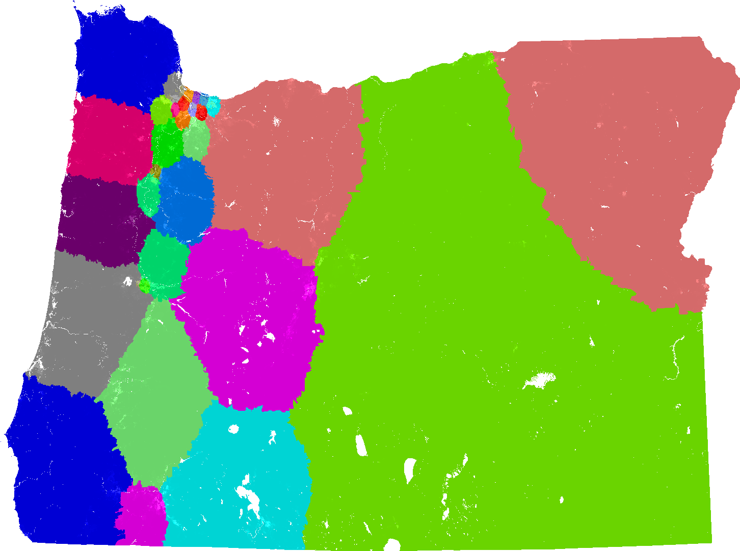 Oregon State Senate Congressional District Map, Current - Blank Map Of Oregon (1480x1080)