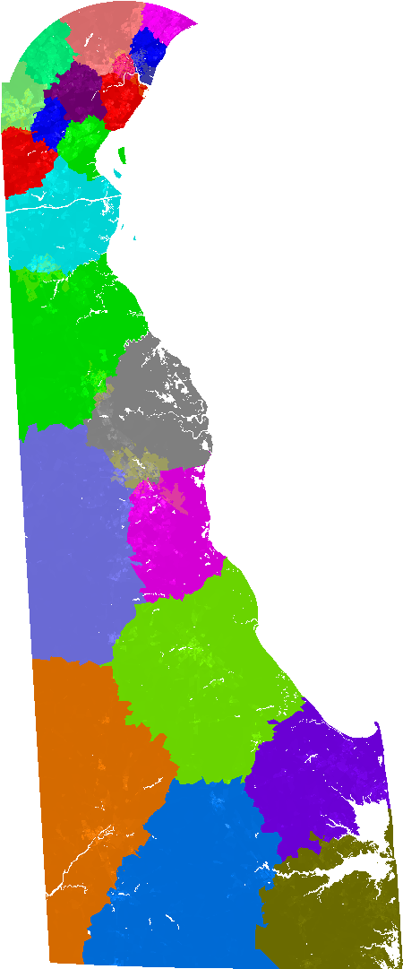 Delaware Senate Congressional District Map, Current - Redistricting (487x1080)