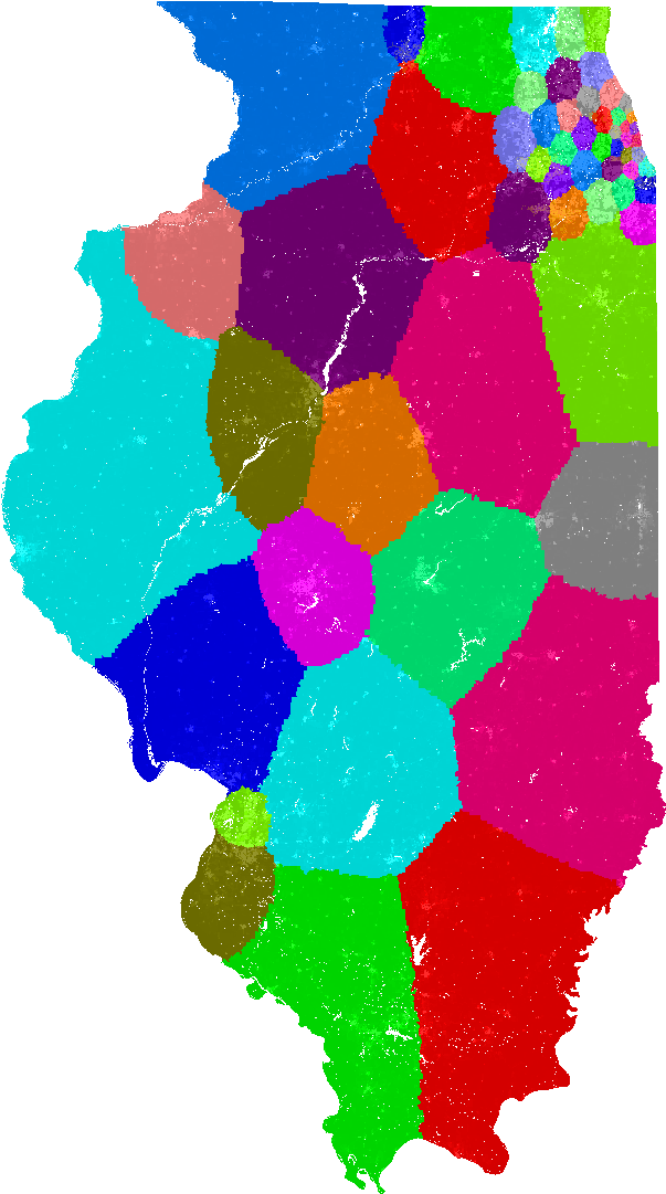 Illinois Senate Congressional District Map, Current - Physical Map Of Illinois (667x1080)