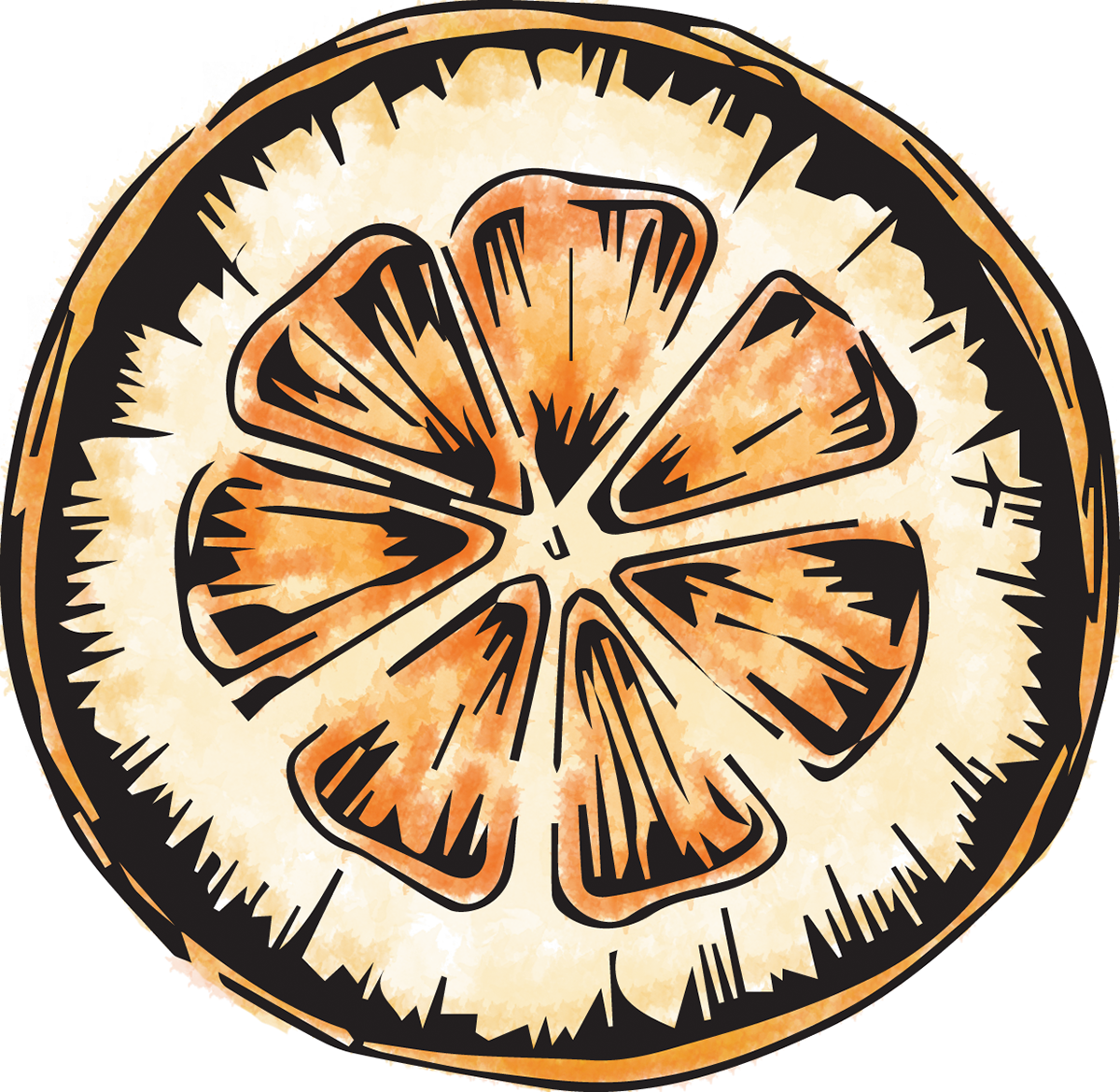 The Illustration Of The Rose, Orange, And Lavender - The Illustration Of The Rose, Orange, And Lavender (1200x1170)