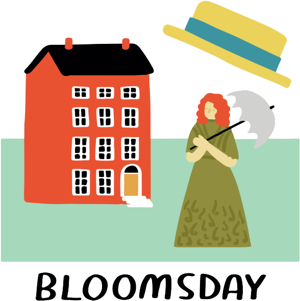 Bloomsday Guided Tour - Illustration (794x683)