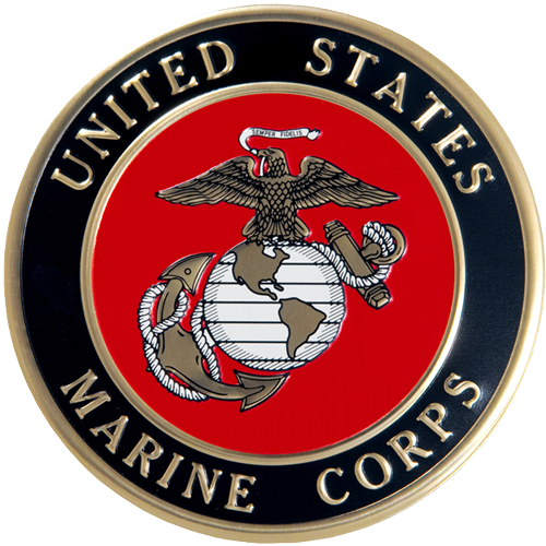Wholesale Memorial Military Emblem United States Marine - Marine Corps Round Tin Sign (500x500)