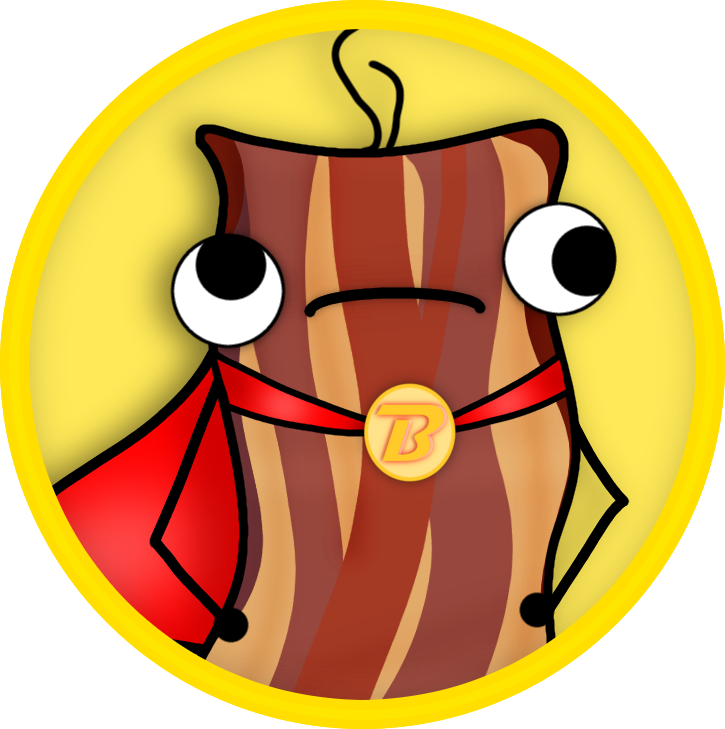 Captain Bacon By Owlwishes-oak - Cartoon Bacon (725x729)
