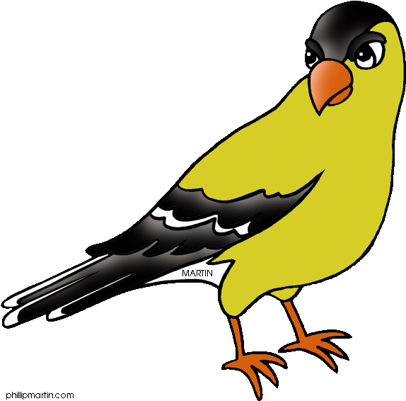 Finch Clipart - New Jersey State Bird (648x624)