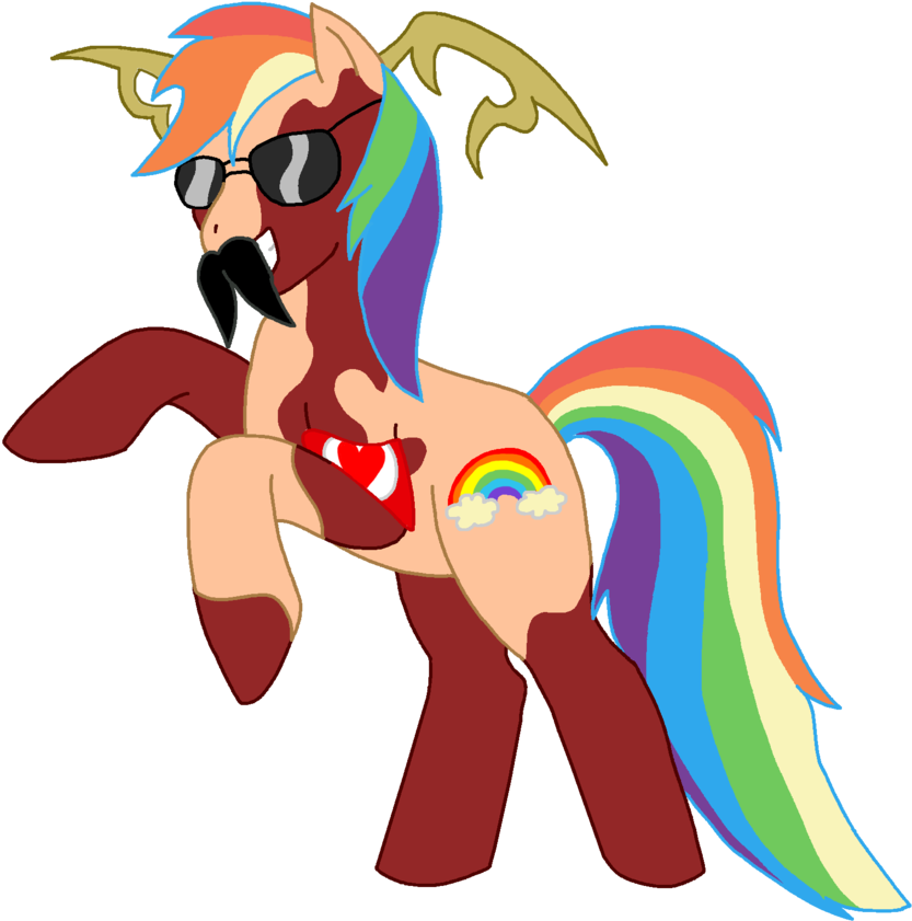 Rainbow Bacon Pony By Rugissement - Cartoon (900x1600)