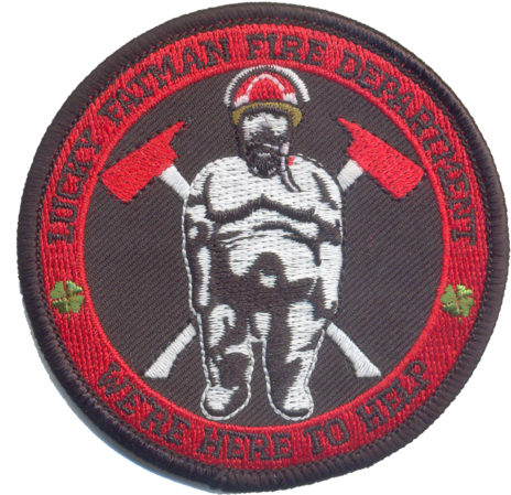 Lucky Fatman Fire Department- With Velcro - Fire Department (480x471)