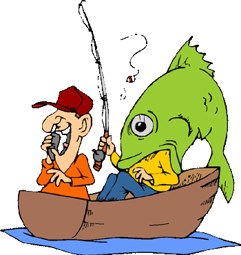 Fishing Funny Image - Transparent Fisher Man Clipart (350x370)