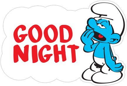 Good Night Png Transparent Images - Smurfen Kussen - Lichtblauw (gevuld) (490x317)