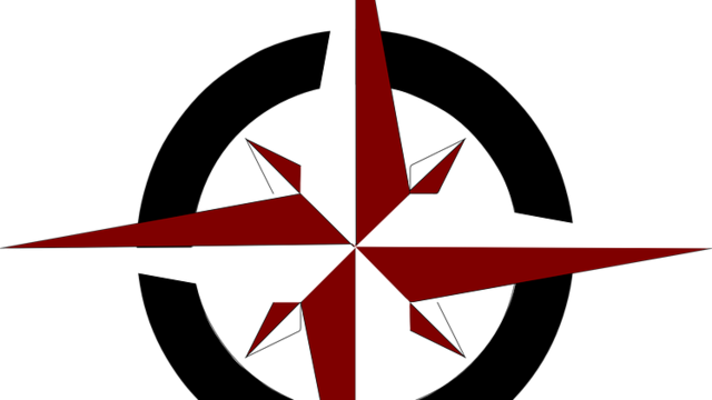 Matte Clipart First Mate - Map Compass Rose (640x360)