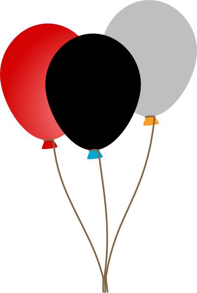 3 Balloons Clip Art (402x596)