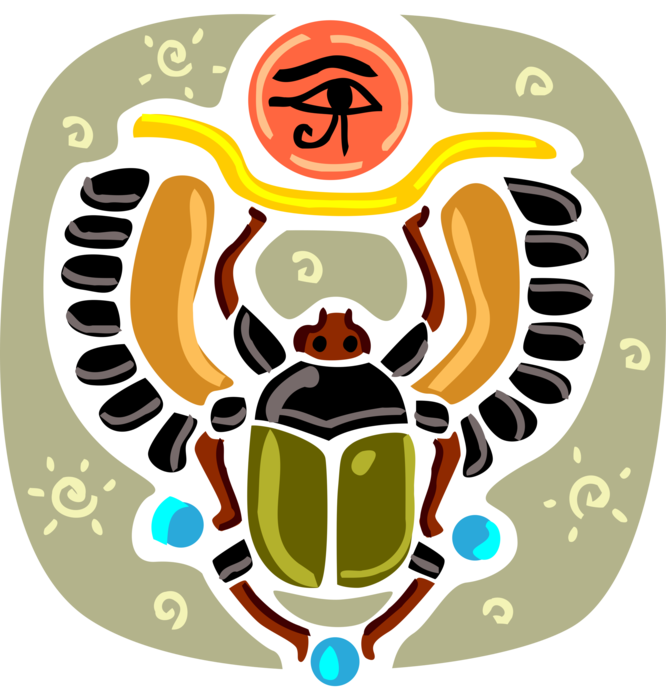Vector Illustration Of Ancient Egyptian Eye Of Horus - Vector Illustration Of Ancient Egyptian Eye Of Horus (666x700)