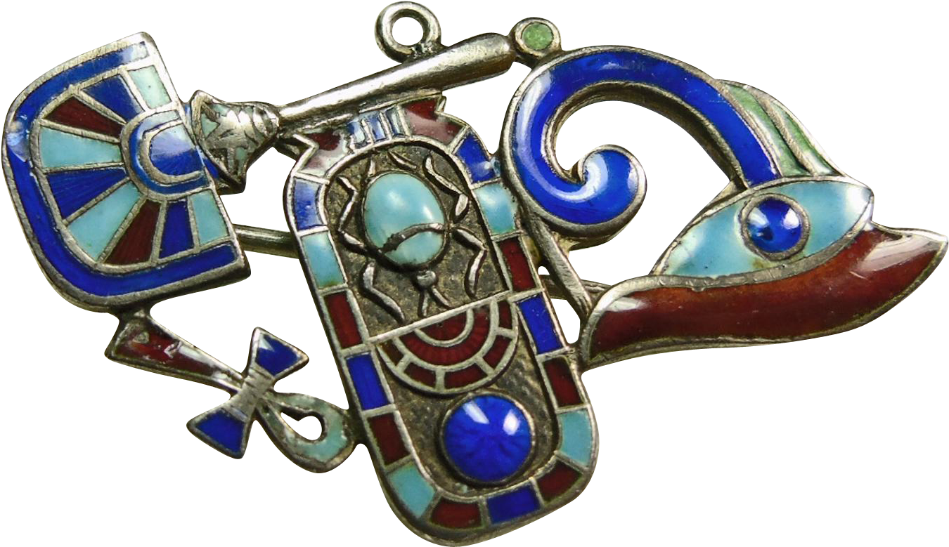 1920s Egyptian Revival Pin Made Up Of The Eye Of Horus, - Dolphin (1349x1349)