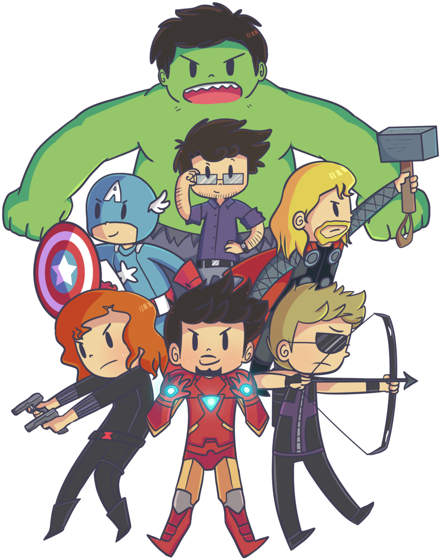 Youyanwuzhu 2,054 288 The Avengers By Ecokitty - Cute Avengers Fan Art (900x1200)