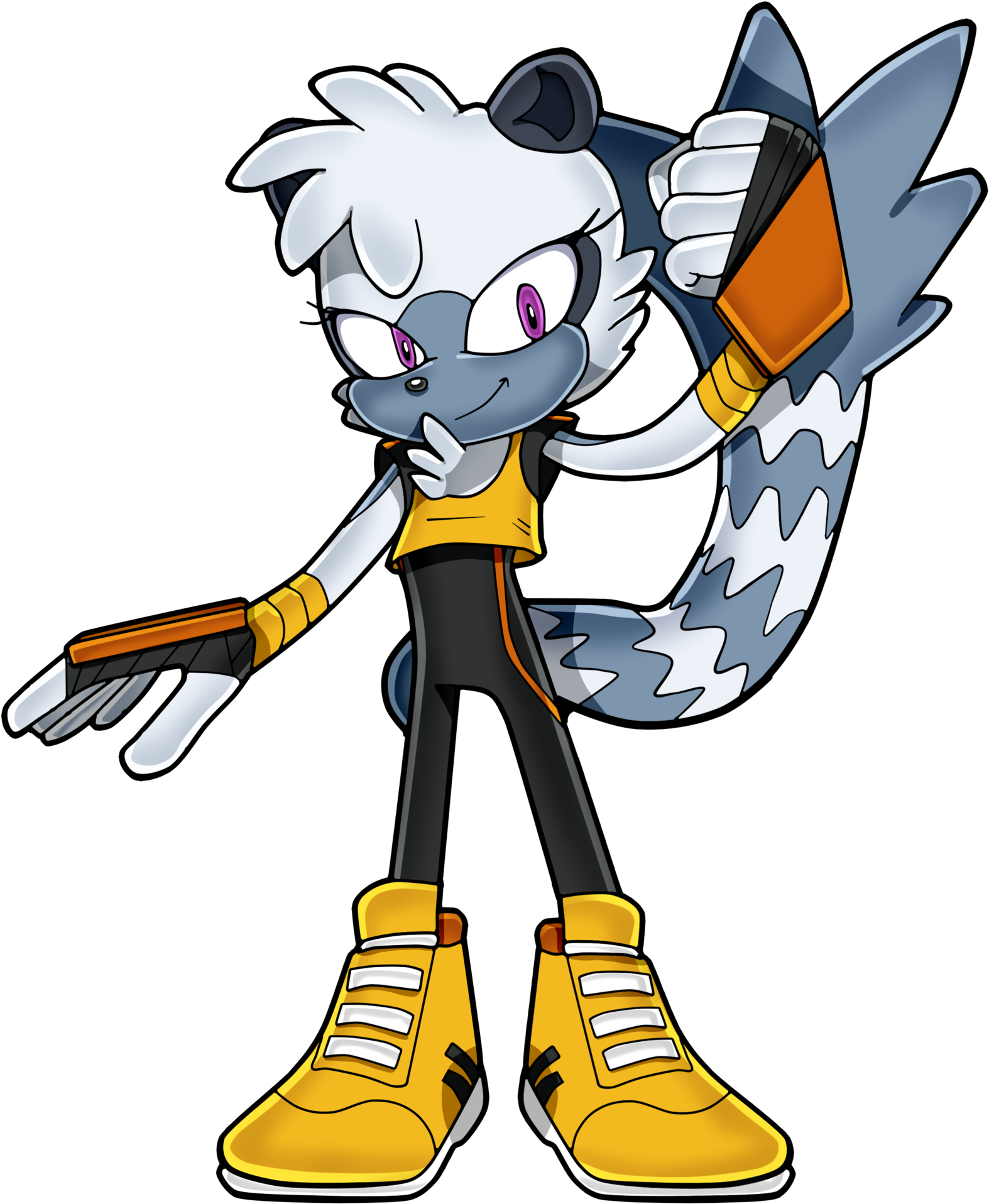 Tangle The Lemur Sonic Channel Style By Quiickyfoxy - Sonic Tangle The Lemur (1600x1954)