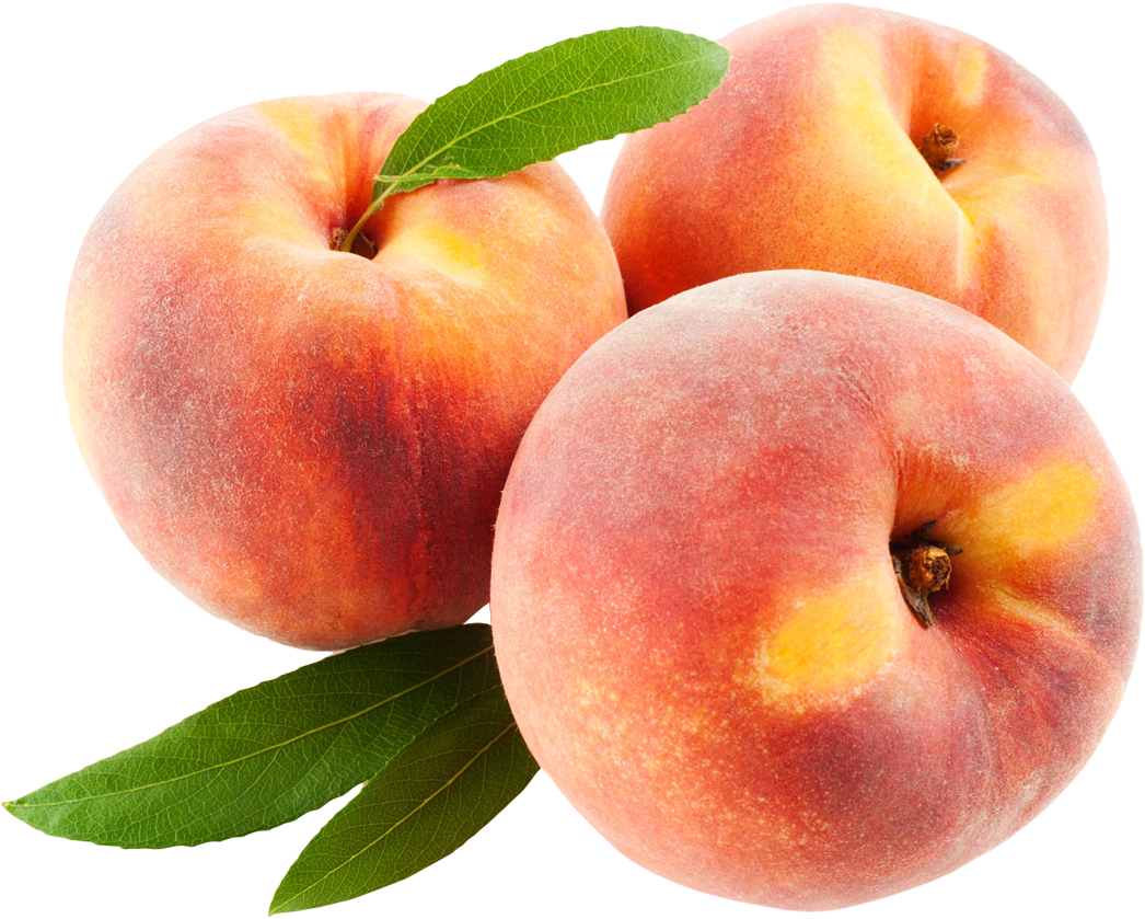 Peach Fruits With Leafs Png Image - Png Images Of Fruits (1098x916)