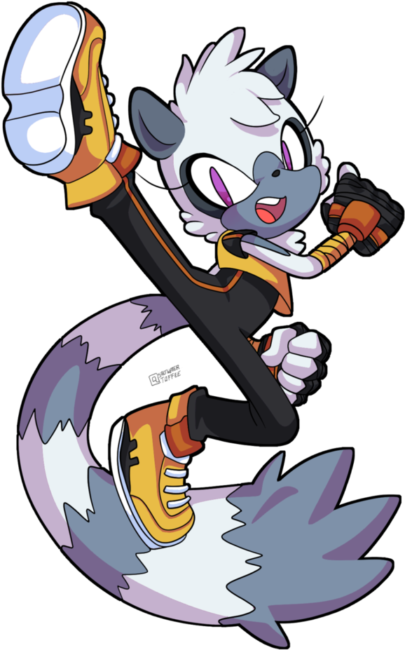 Tangle The Lemur By Saltwatertofee - Digital Art (735x1087)