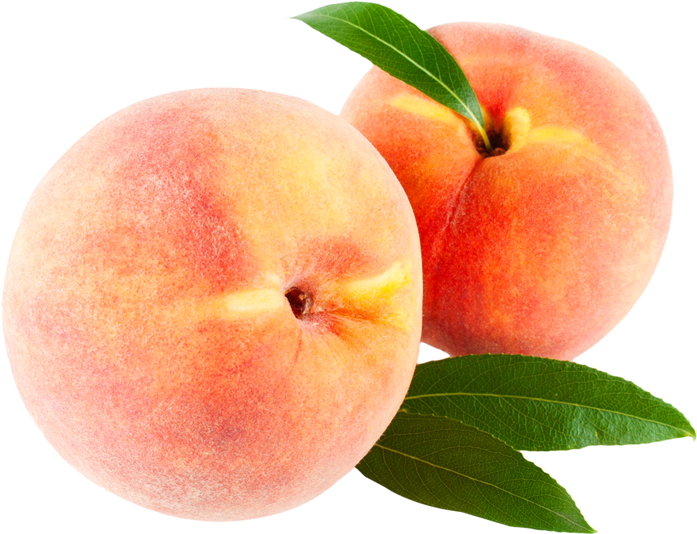 Peach Fruits With Leaf - Peach Fruits With Leaf (1042x846)