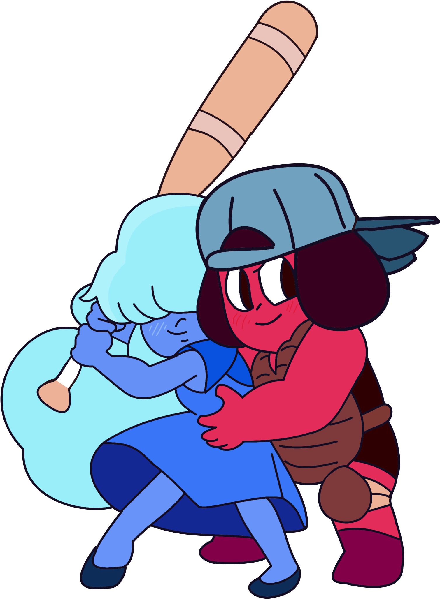 Baseball Ruby And Sapphire - Steven Universe Ruby And Sapphire Baseball (1954x2137)