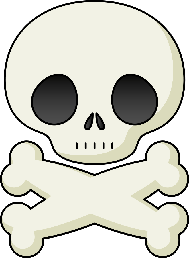 Small Skull Clipart - Cartoon Skull And Bones (660x900)