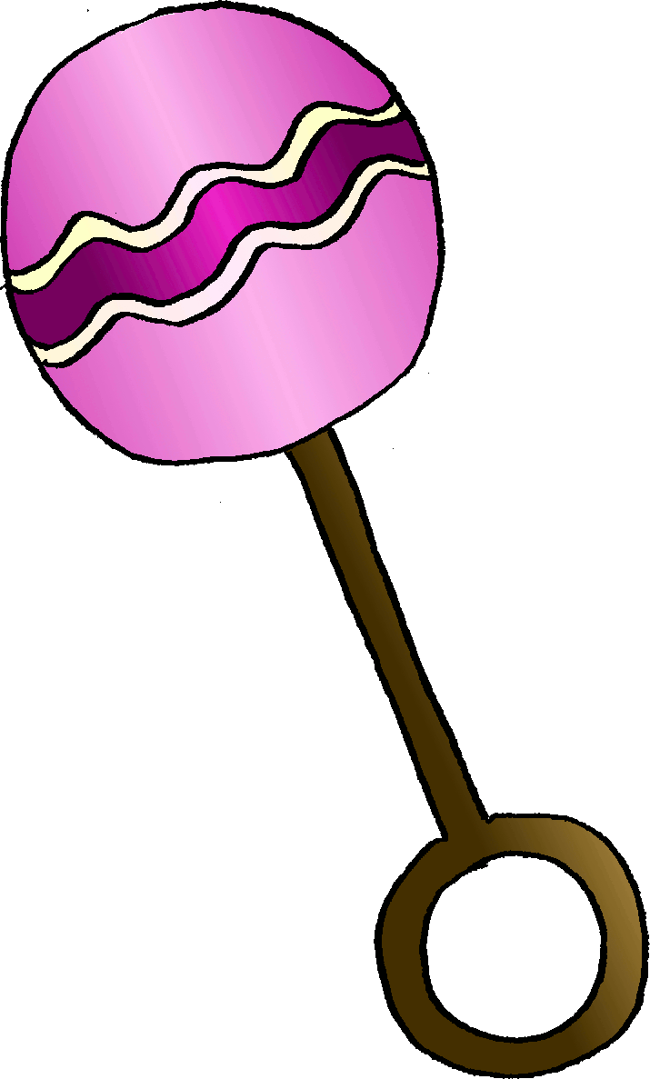 Pink Baby Rattle Clip Art - Baby Rattle Transparent Background (715x1187)