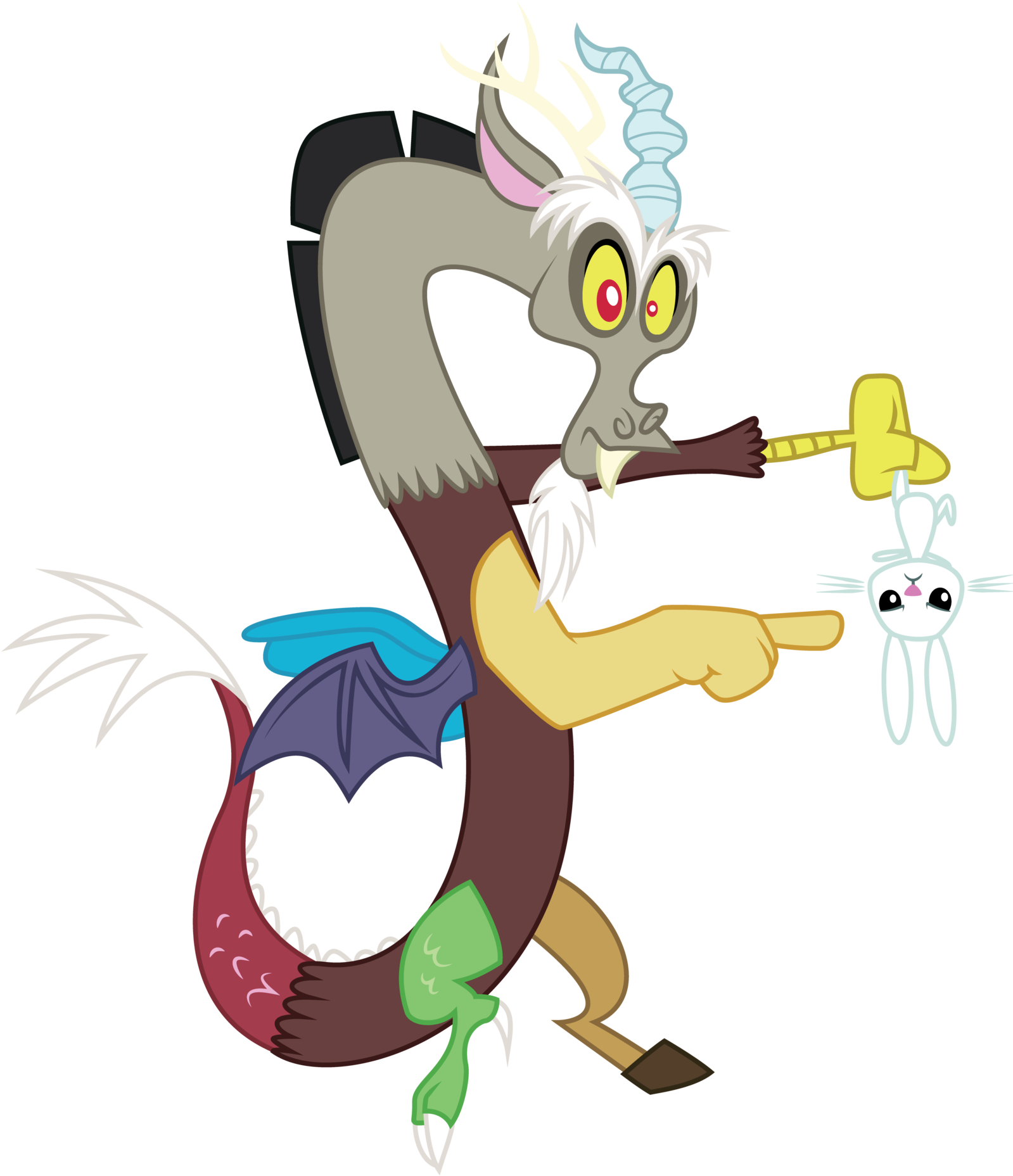 Discord And Angel - My Little Pony: Friendship Is Magic (1600x1871)