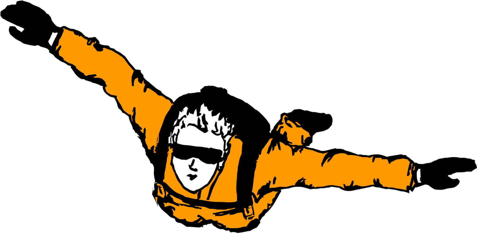 Peace - Skydiving Drawing (1600x810)