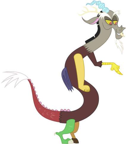 Discord- My Little Pony - Celestia And Discord Vector (440x500)