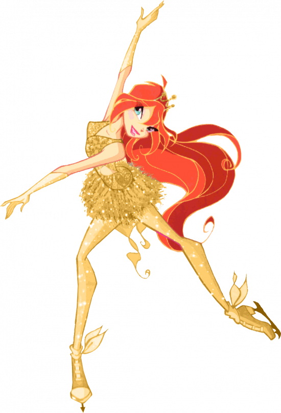 Bloom Gold Ice Skating Outfit By Supremechaos918 - Winx On Ice Bloom (550x807)