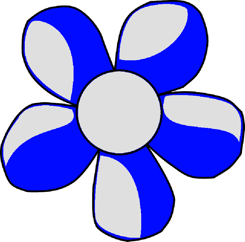 Head, Blue, Outline, Plants, Flower, Daffodil, Flowers - Flower Clip Art (800x791)